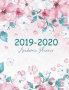 2019-2020 Academic Planner: Watercolor Floral Cute Cover Daily Weekly Monthly Calendar Planner 12 Months July 2019 to June 2020 for Academic Agend