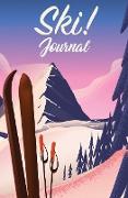 Ski Journal: 120-page Blank, Lined Writing Journal for Skiers- Makes a Great Gift for Anyone Into Skiing (5.25 x 8 Inches / Pink)