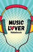 Music Lover Notebook: 120-Page Blank, Lined Writing Journal for Music Lovers - Record Your Favourite Songs (5.25 X 8 Inches / Blue)