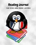 Reading Journal for Kids and Book Lovers: Book Review Tracker, Bookworm Penguin