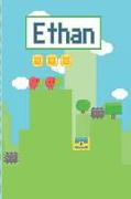 Ethan: Personalized Named Gamer Journal Notebook Cool 8 Bit Platform Game Cover for Boy's and Men Lined Pages