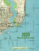 2020 Weekly Planner: Pensacola, Florida (1944): Vintage Topo Map Cover