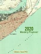 2020 Weekly Planner: Galveston, Texas (1943): Vintage Topo Map Cover