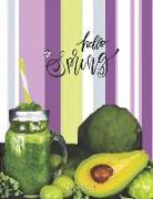 Hello Spring - Recipe Book: Stripes and Veggies Blank Cookbook XXL Size (8.5 X 11) Recipe Journal and Organizer to Write in