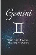 Gemini - Open Minded, Clever, Attractive, Trustworthy: Zodiac Sign Journal Small Lined Composition Notebook, 6 X 9 Blank Diary