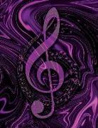 Music Songwriting Journal - Blank Sheet Music - Manuscript Paper for Songwriters and Musicians - Liquid Marble Series Purple Pink and Black: Compositi