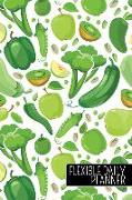 Flexible Daily Planner: Perfect Green Garden Vegetables and Fruit Themed Undated Calendar for Home, School or Office