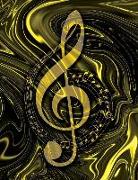 Music Songwriting Journal - Blank Sheet Music - Manuscript Paper for Songwriters and Musicians - Liquid Marble Series Yellow Gold and Black: Compositi