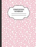 Composition Notebook: College Ruled Narrow Line Comp Books for School - Pink White Floral