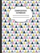 Composition Notebook: College Ruled Narrow Line Comp Books for School - Stippled Triangle