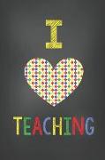 Teacher Journal: I Love Teaching - Heart Argyle