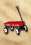 Fire Island: 7x10 Fire Island New York Red Wagon Notebook with Dot Grid Pages!