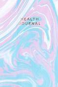 Health Journal: Pink and Blue Paper Marble Workbook for Women and Girls &#9733, 100 Days of Health Journaling &#9733, Log Your Sleep