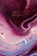 Health Journal: Red and Blue Marble Workbook for Women and Girls &#9733, 100 Days of Health Journaling &#9733, Log Your Sleep, Food, E