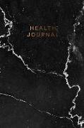 Health Journal: Black Marble Workbook for Men and Women &#9733, 100 Days of Health Journaling &#9733, Log Your Sleep, Food, Exercise a