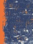 Navy Orange and Light Orange: (8.5 X 11 Lined) Blank Grunge Team Color Notebook College Ruled