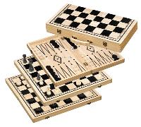 Schach-Backgammon-Dame-Set, Feld 50 mm