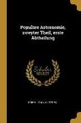 Populäre Astronomie, Zweyter Theil, Erste Abtheilung