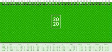 Brunnen Querterminkalender 2020, Modell 772 grün