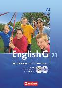 English G 21, Ausgabe A, Band 1: 5. Schuljahr, Workbook mit CD-ROM (e-Workbook) und CD - Lehrerfassung