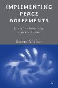 Implementing Peace Agreements