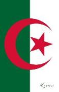 Algerien: Flagge, Notizbuch, Urlaubstagebuch, Reisetagebuch Zum Selberschreiben