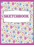 Sketchbook: Bright Pink Daisy Sketchbook: Practice How to Draw Workbook, 8.5 X 11 Large Blank Pages for Sketching, Drawing or Dood