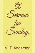 A Sermon for Sunday