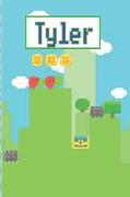 Tyler: Personalized Named Gamer Journal Notebook Cool 8 Bit Platform Game Cover for Boy's and Men Lined Pages