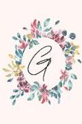 G: Personalized Notebook Journal for Florists, Wedding Planner, Bride's Maid Gift, Wedding Decorators with Floral Cover C