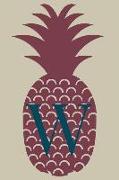 W: Personalized Diet Journal with Weight Loss/Gain Tracker and Daily Meal Planner and Reflection with Pineapple Cover