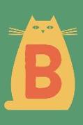 B: Personalized Cat Blank Lined Notebook, College Ruled Journal for Cat Lovers, Students and Teachers