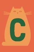C: Personalized Cat Blank Lined Notebook, College Ruled Journal for Cat Lovers, Students and Teachers