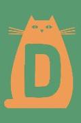 D: Personalized Cat Blank Lined Notebook, College Ruled Journal for Cat Lovers, Students and Teachers