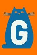 G: Personalized Cat Blank Lined Notebook, College Ruled Journal for Cat Lovers, Students and Teachers