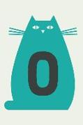 O: Personalized Cat Blank Lined Notebook, College Ruled Journal for Cat Lovers, Students and Teachers