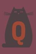 Q: Personalized Cat Blank Lined Notebook, College Ruled Journal for Cat Lovers, Students and Teachers