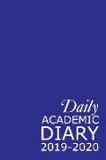 Daily Academic Diary 2019-2020: Blue 365 Day Academic Year Tabbed Journal September - August