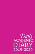 Daily Academic Diary 2019-2020: Pink 365 Day Academic Year Tabbed Journal September - August