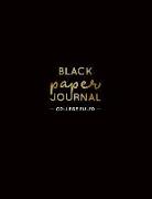 Black Paper Journal College Ruled: 8.5x11 Inches Black Paper Notebook