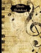 Music Notebook: Treble Clef Notes Blank Sheet Manuscript Paper, 8.5 X 11 150 Pages Staff Paper, 10 Large Staves Per Page