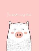 I'm Kinda a Pig Deal: Lined A4 Notebook - NEW - Cute Pink Pig