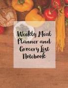 Weekly Meal Planner and Grocery List Notebook: Track and Plan Your Meal Weekly 100 Pages Food Planner 8.5 X 11 Inches (Volume 9)