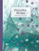Teal Green Fluorite Stone & Purple Polka Dot Grid Journal Notebook