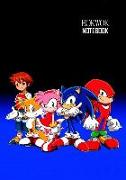 Notebook: Sonic X Medium College Ruled Notebook 129 Pages Lined 7 X 10 in (17.78 X 25.4 CM)