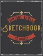 Sketchbook: Personalized Artist Sketchbook for Sketching, Drawing and Creative Doodling Vintage Design