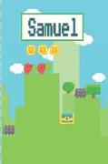 Samuel: Personalized Named Gamer Journal Notebook Cool 8 Bit Platform Game Cover for Boy's and Men Lined Pages