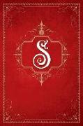 S: Vintage Royal Gold & Red Style Monogram Initial Letter S Notebook - Professionally Designed Gift Composition Notebook