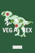 Vegan Rex - Notebook: Lined, Empty Notebook or Journal for Garden Friends - 6x9 Inch, 110 Pages