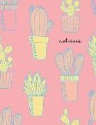 Notebook: NEW - Notebook A4 Lined - Pastel Cactus Print